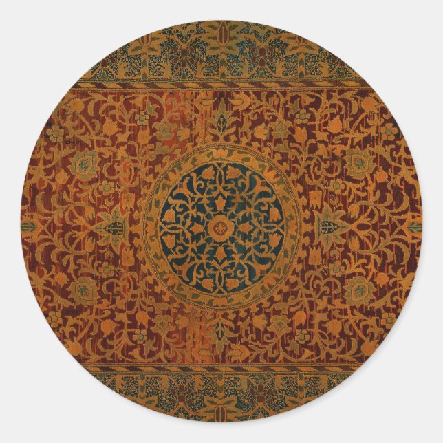 Sticker Rond Tapisserie William Morris Tapisserie tapis (Devant)