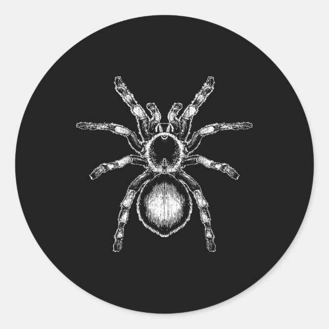 Sticker Rond Tarantula énorme araignée Phobia Costume d'Hallowe (Devant)