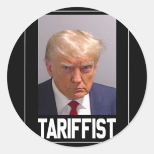 Sticker Rond Tariffisme anti-Trump