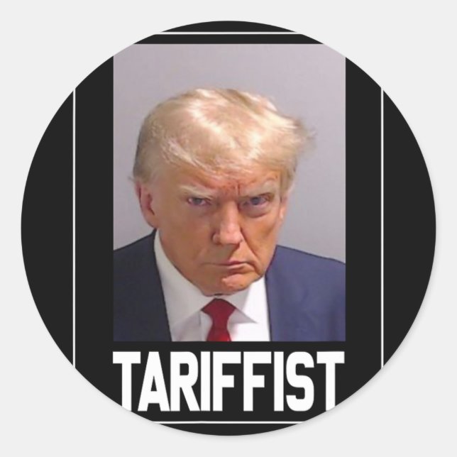 Sticker Rond Tariffisme anti-Trump (Devant)