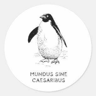 Sticker Rond Tarifs Sur Les Pingouins Heard Island Funny Trump 