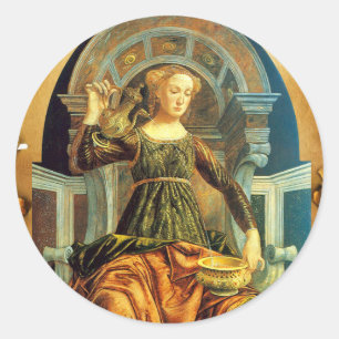 Sticker Rond TAROTS DE RENAISSANCE ANTIQUE 14 TEMPERANCE Parche