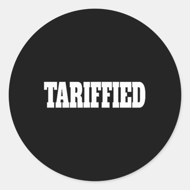Sticker Rond Tarried Trump Tarif anti-tarifaire 2 (Devant)