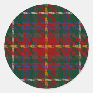 Sticker Rond Tartan d'Irlandais de Meath du comté