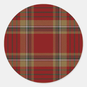 Sticker Rond Tartan d'Irlandais de Tyrone du comté