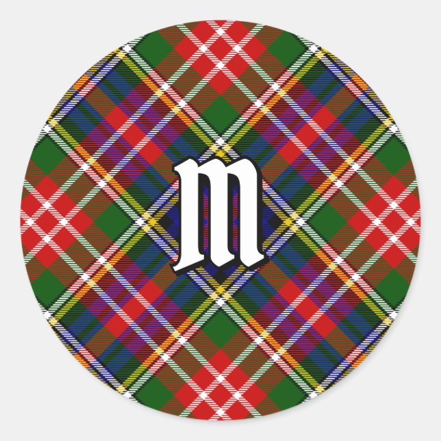 Sticker Rond Tartan du clan Christie (Devant)