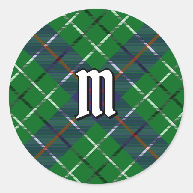 Sticker Rond Tartan du clan Duncan (Devant)