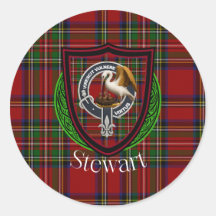 Tartan et blason du clan écossais Stewart