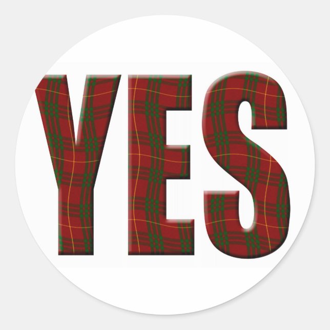 Sticker Rond Tartan Oui (Devant)