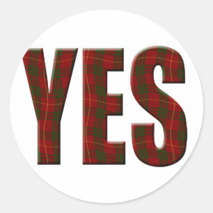 Sticker Rond Tartan Oui