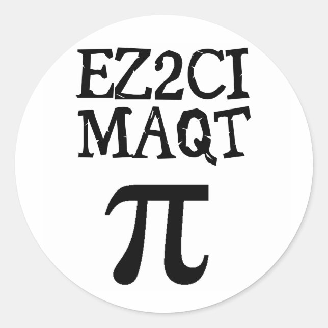 Sticker Rond Tarte à gâte QT Pi Cutie (Devant)