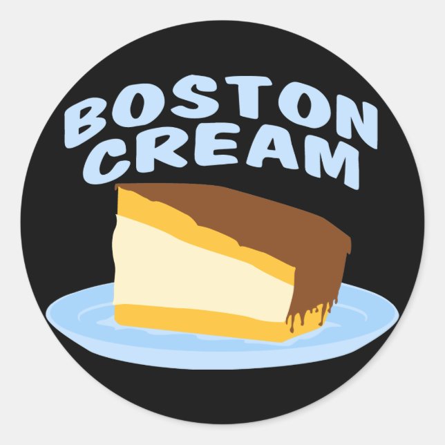 Sticker Rond Tarte à la crème Boston (Devant)