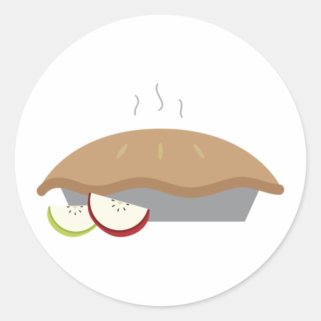 Sticker Rond Tarte à la pomme (Devant)