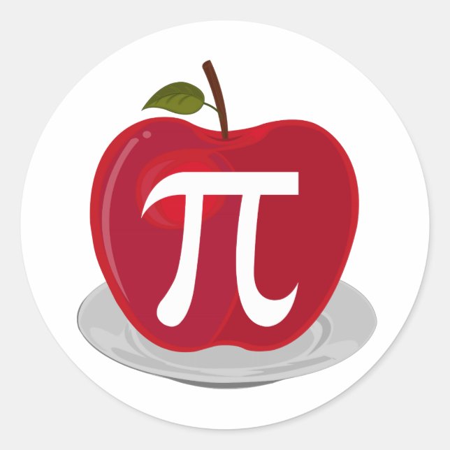 Sticker Rond Tarte à la pomme (Devant)