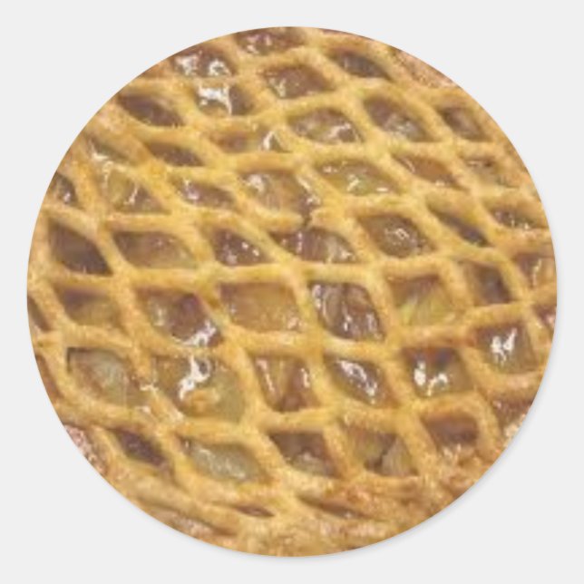 Sticker Rond Tarte à la pomme (Devant)