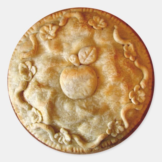Sticker Rond Tarte aux fleurs d'Apple (Devant)