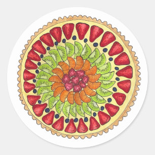 Sticker Rond Tarte aux Fruits Tarte aux tartes Pâte française