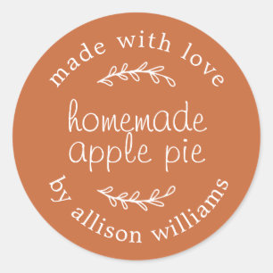 Sticker Rond Tarte aux pommes de produits de boulangerie faits