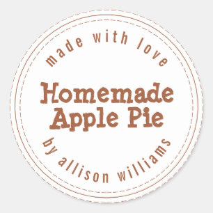 Sticker Rond Tarte Aux Pommes Faite Maison Moderne En Terracott