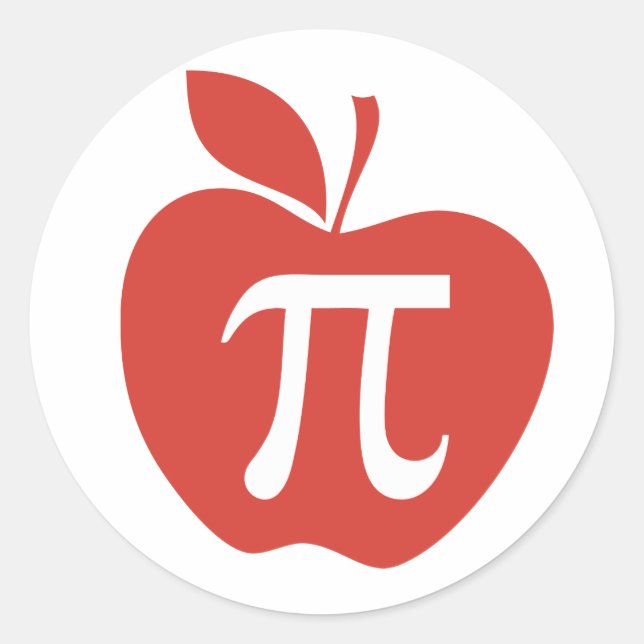 Sticker Rond Tarte aux pommes rouge (Devant)