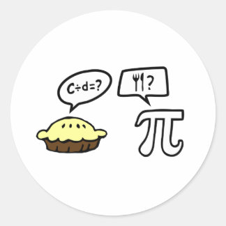Sticker Rond Tarte & Pi