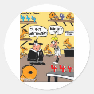 Sticker Rond T'as des Tuba 4? Cartes Cadeaux Drôles Tuba T-Shir
