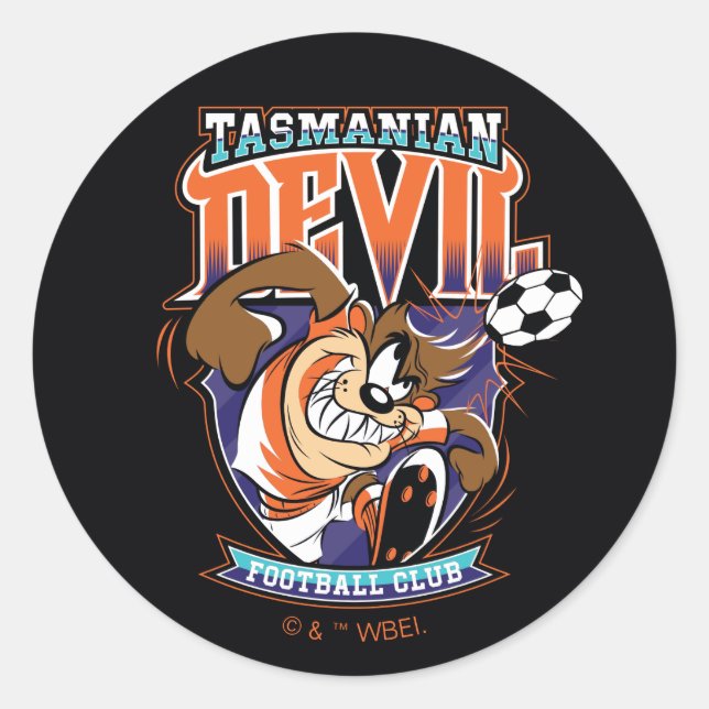 Sticker Rond Tasmanian Devil Football Club Badge (Devant)