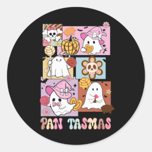Sticker Rond Tasmas Ghost Citrouille Éffrayant Conchas Hallowee