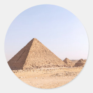 Sticker Rond Tasse à café Pyramides d'Égypte