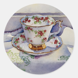 Sticker Rond Tasse de thé 1799 sur la toile