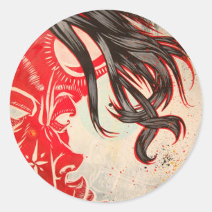 Sticker Rond Tasse vide de révolution