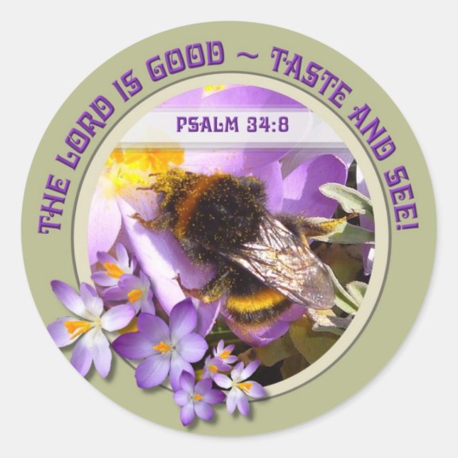 Sticker Rond TASTE & VOIR ~ Enveloppe Sealers/Stickers (Devant)