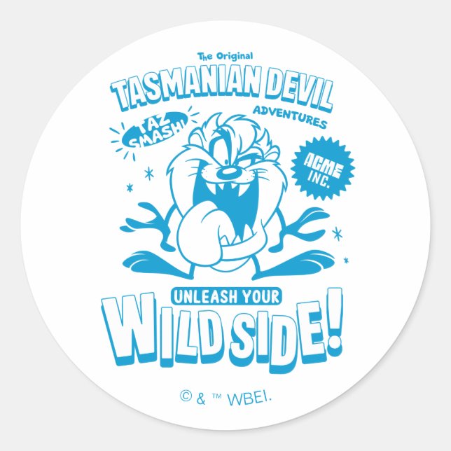 Sticker Rond Tasty Retro TAZ™ (Devant)