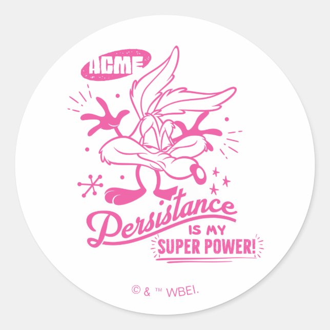 Sticker Rond Tasty Retro WILE E. COYOTE™ (Devant)
