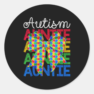 Sticker Rond Tatie autisme tata journée de sensibilisation à l'