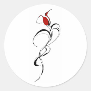 Sticker Rond Tatouage artistique tribal surréaliste gothique de