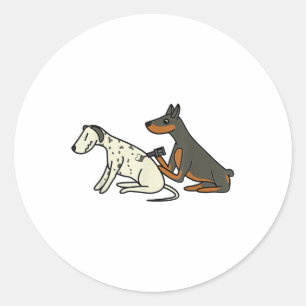 Sticker Rond Tatouage Dalmatian Dog