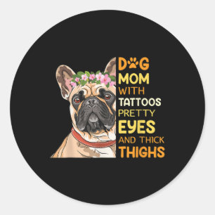 Sticker Rond Tatouage de chien maman Tatouages temporaires tato