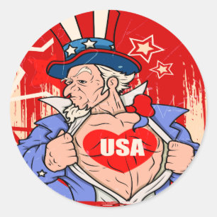 Sticker Rond Tatouage de l'oncle Mighty