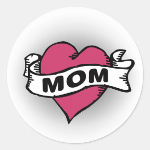 Sticker Rond Tatouage de maman