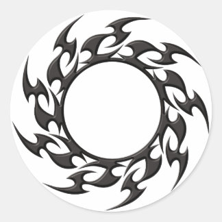 Sticker Rond Tatouage du cercle tribal