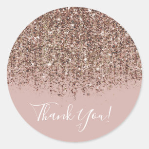 Sticker Rond Taupe Rouge à Joues Rose Bronze Paillettes Rose Do