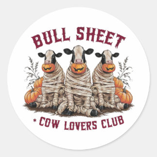 Sticker Rond Taureau, Cow Love Club