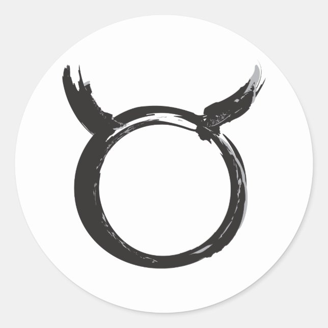 Sticker Rond Taurus Bull Zodiac avril mai printemps Astrologie (Devant)
