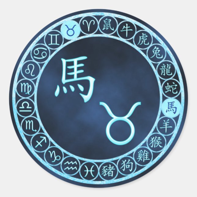 Sticker Rond Taurus/Cheval (Devant)