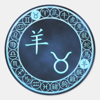 Sticker Rond Taurus/Chèvre