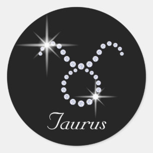 Sticker Rond Taurus diamant étincelant