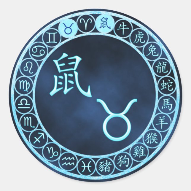Sticker Rond Taurus/Rat (Devant)