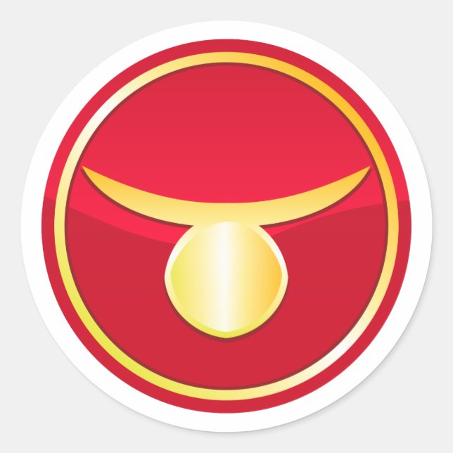 Sticker Rond Taurus - Signes zodiaques (Devant)