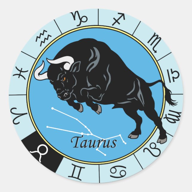 Sticker Rond taurus zodiac (Devant)